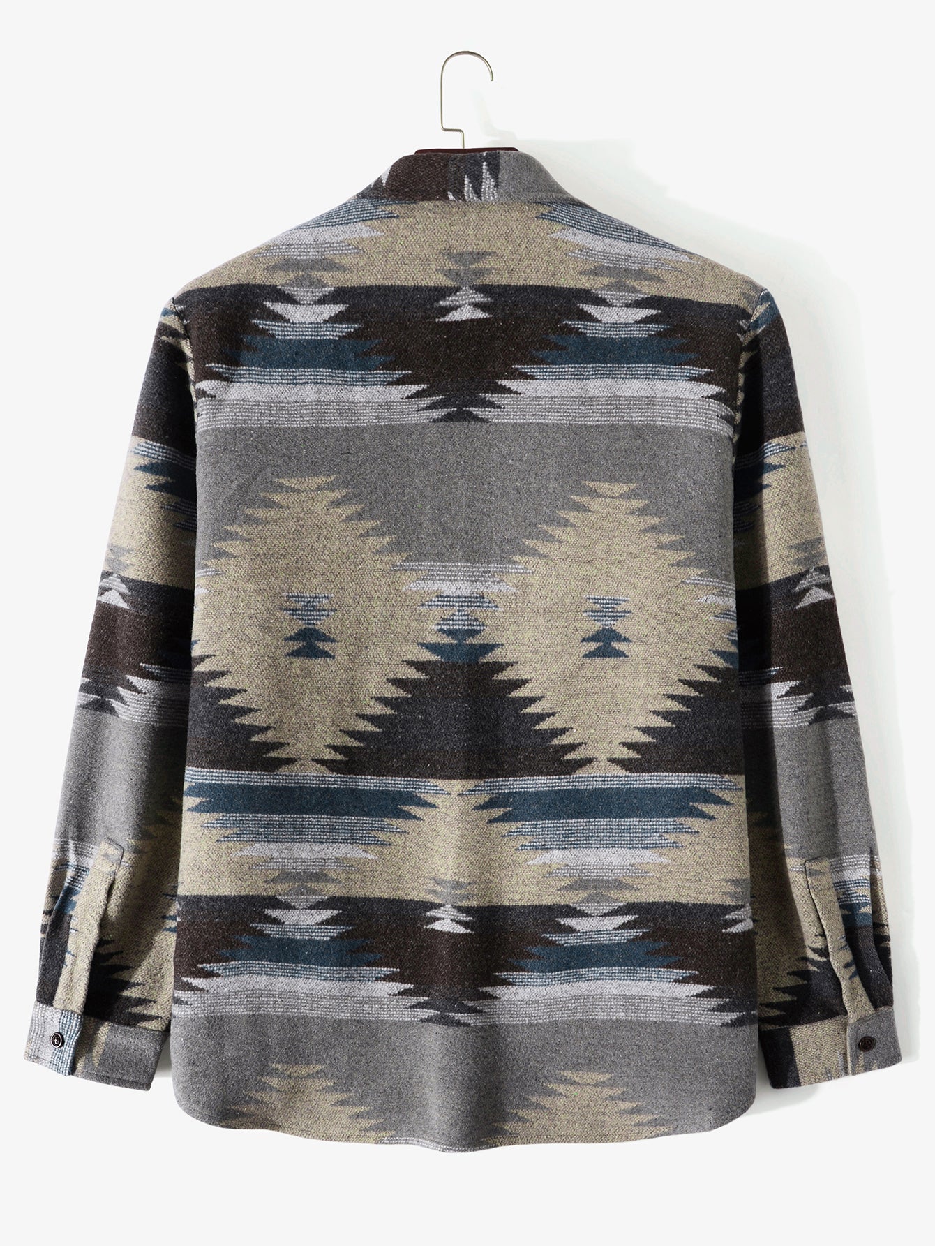 Íñigo® | Aztec Geometric Print Overshirt - Image 4
