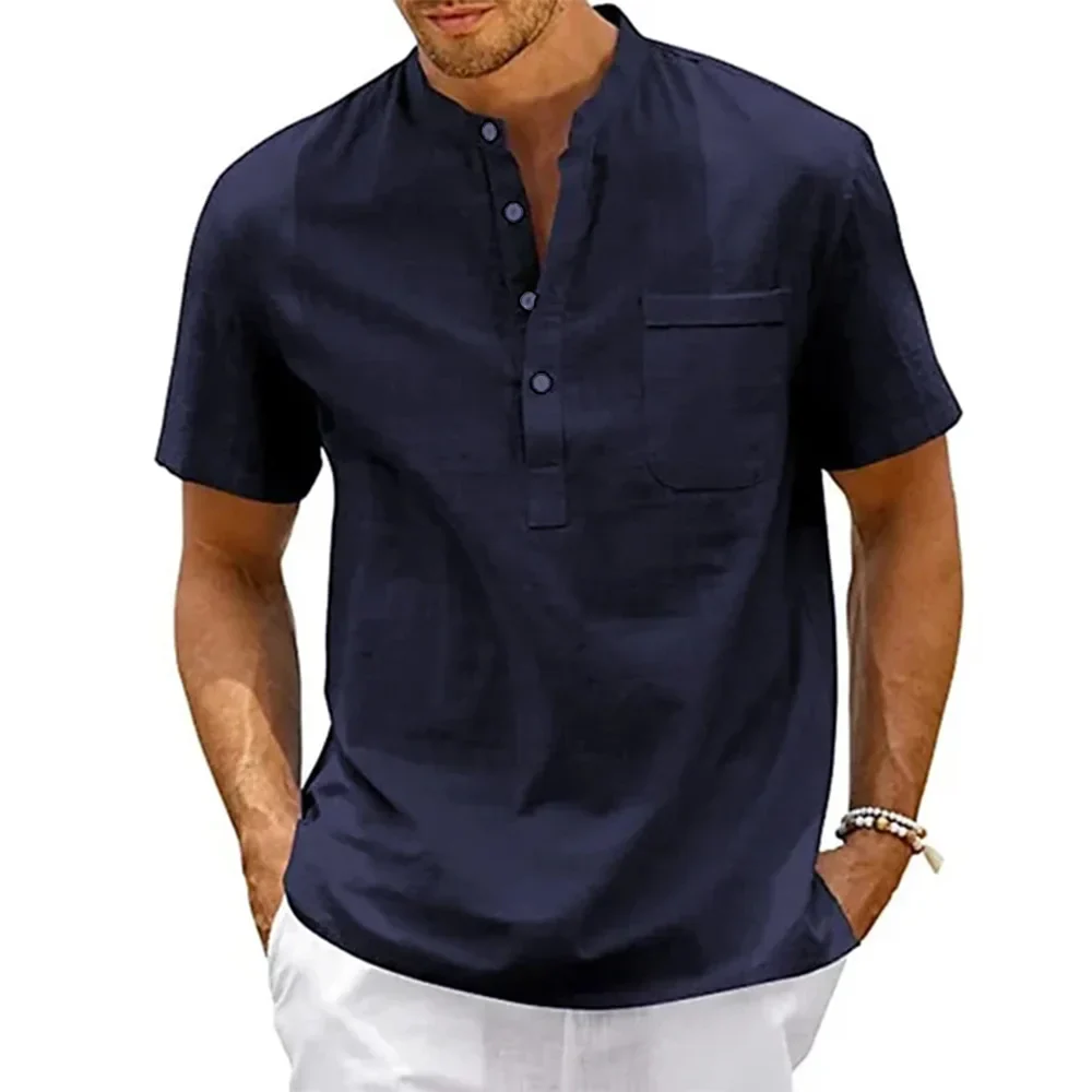 Isidro® | Henley Shirt In Linen And Cotton - Image 7
