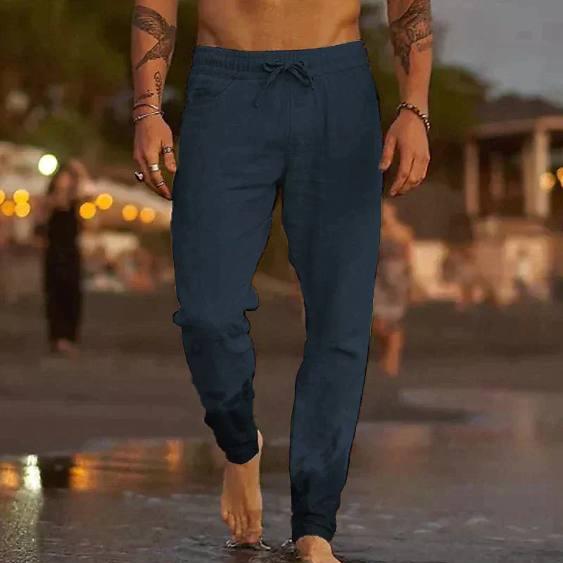Italo® | Casual Linen Trousers For Men - Image 6