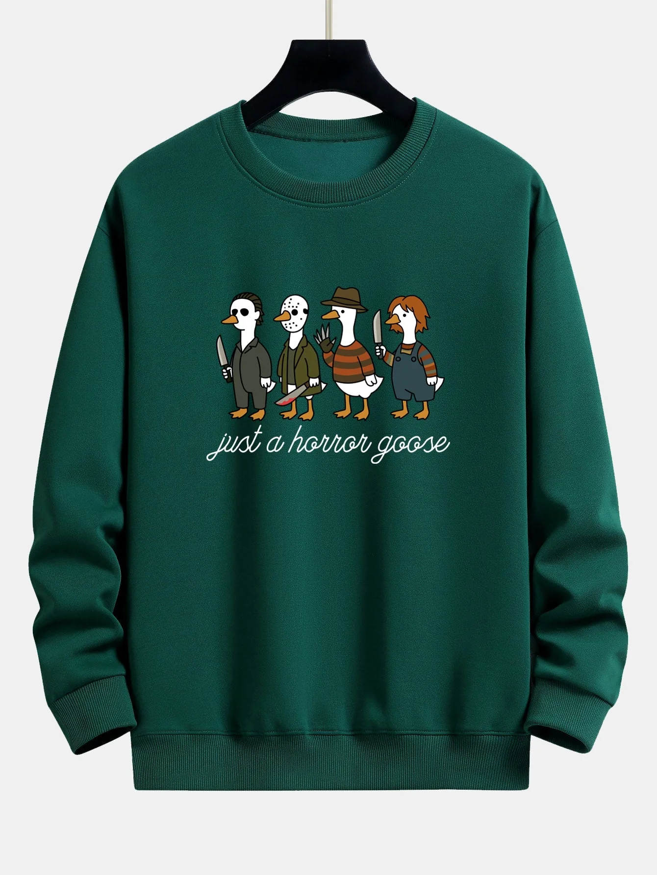 Iván® | Halloween Horror Goose Print Relax Fit Sweatshirt - Image 10