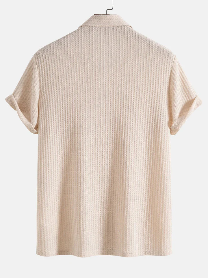 Jacob® | Knitted Waffle Polo Shirt - Image 2