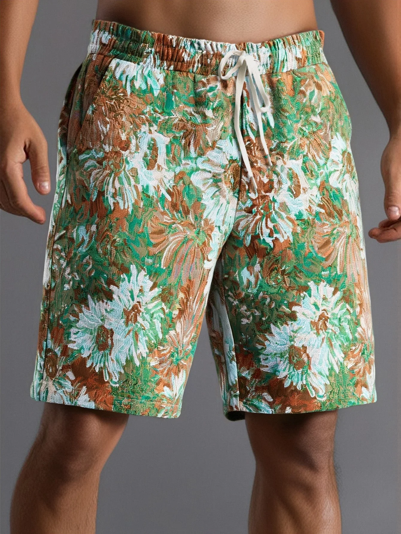 Jairo® | Painted Floral Jacquard Shorts - Image 2