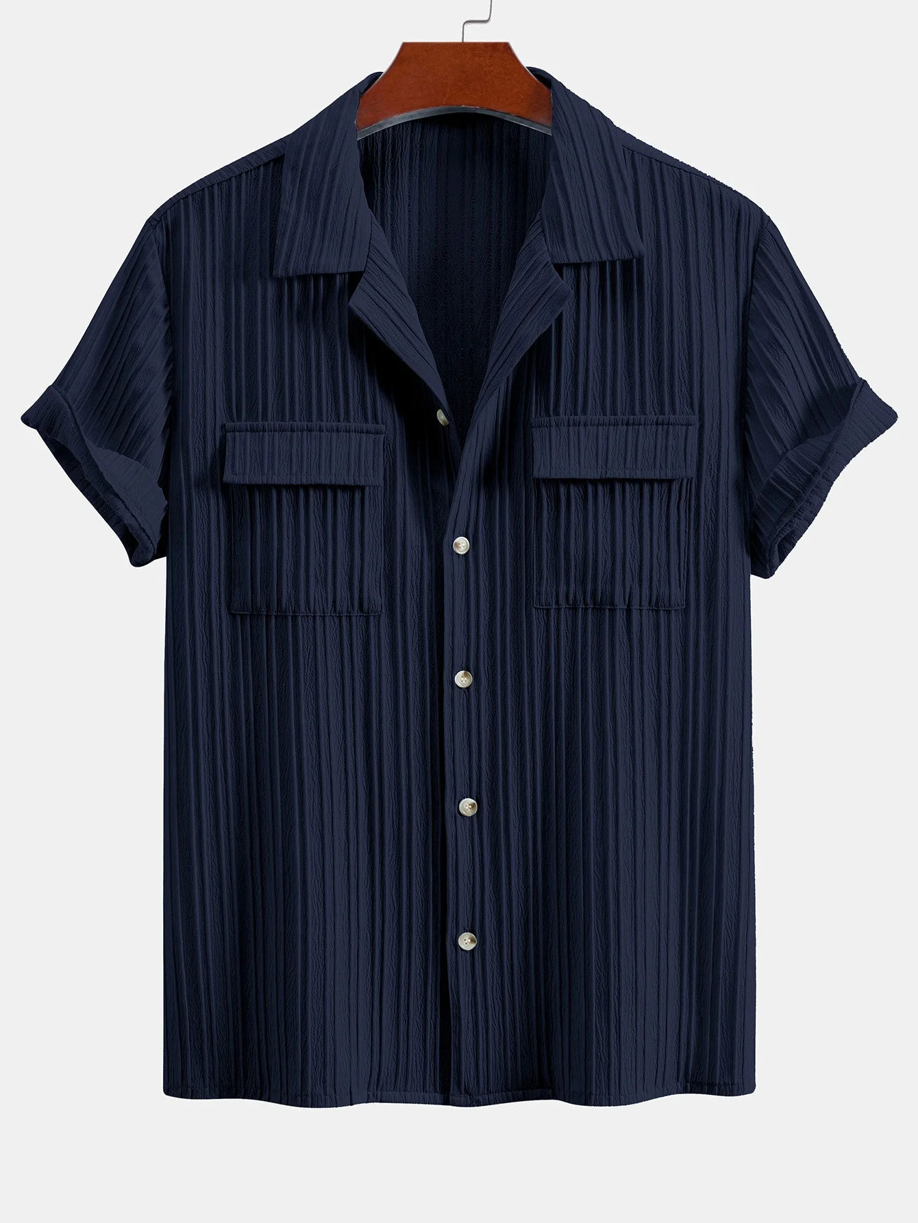 James® | Textured Cuban Collar Pocket Shirt & Straight Leg Linen Pants - Image 4