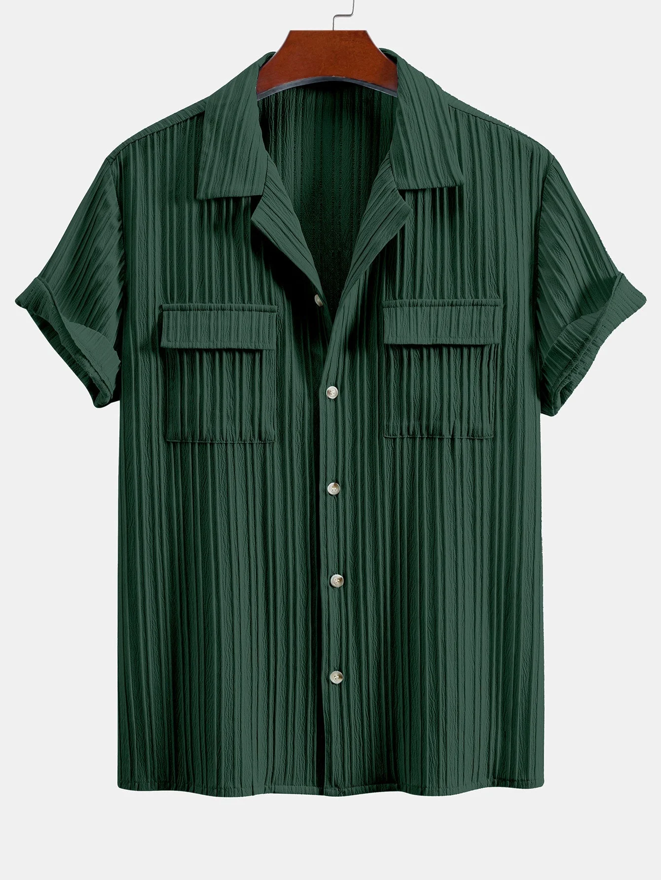 James® | Textured Cuban Collar Pocket Shirt & Straight Leg Linen Pants - Image 5