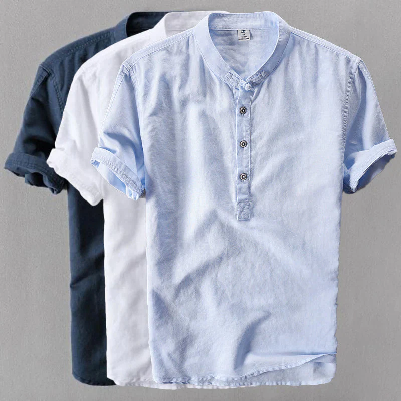Janus | Luca Henley Linen Shirt - Image 6