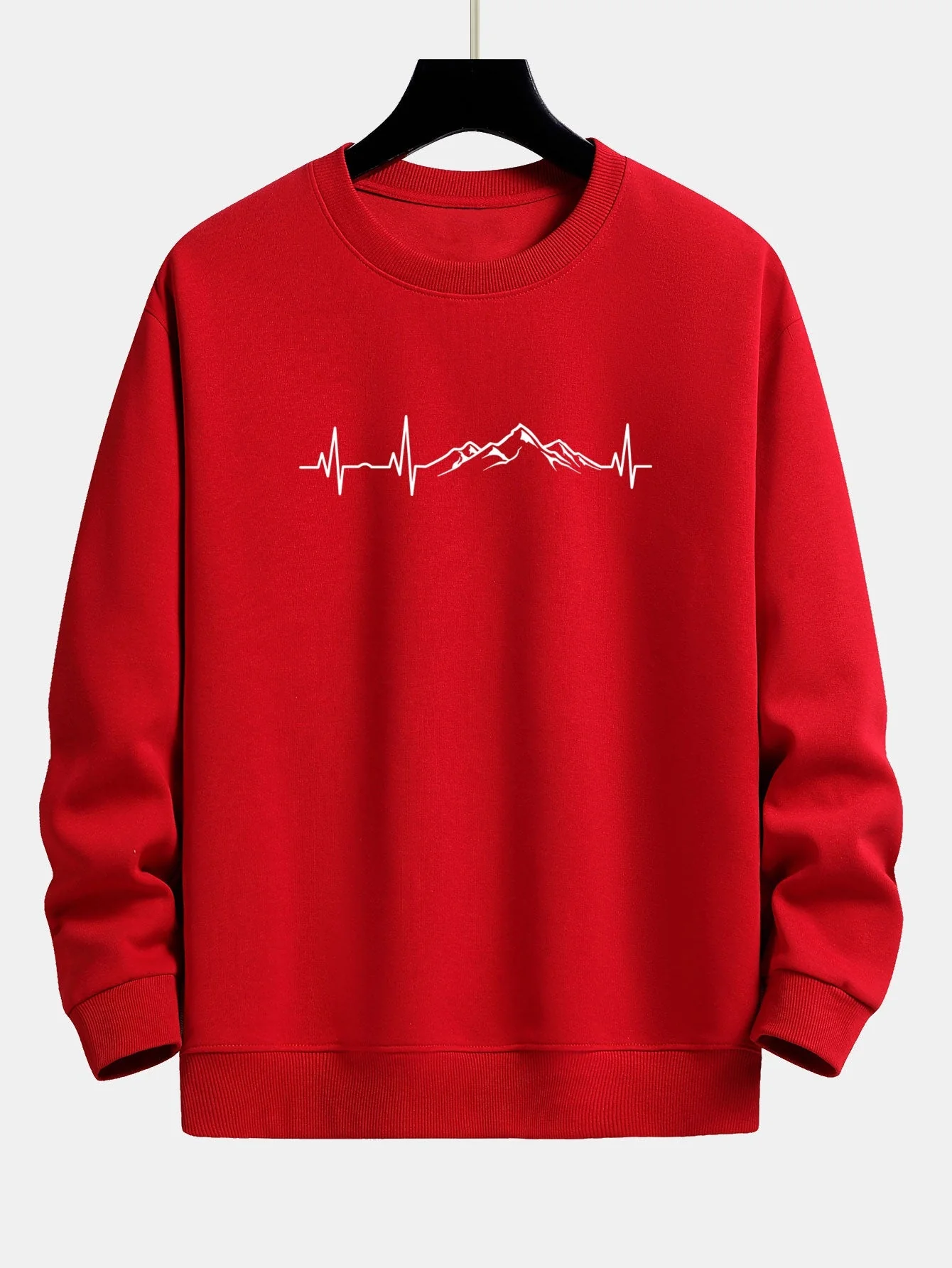 Jarek® | Heartbeat Mountain Print Relax Fit Sweatshirt - Image 2