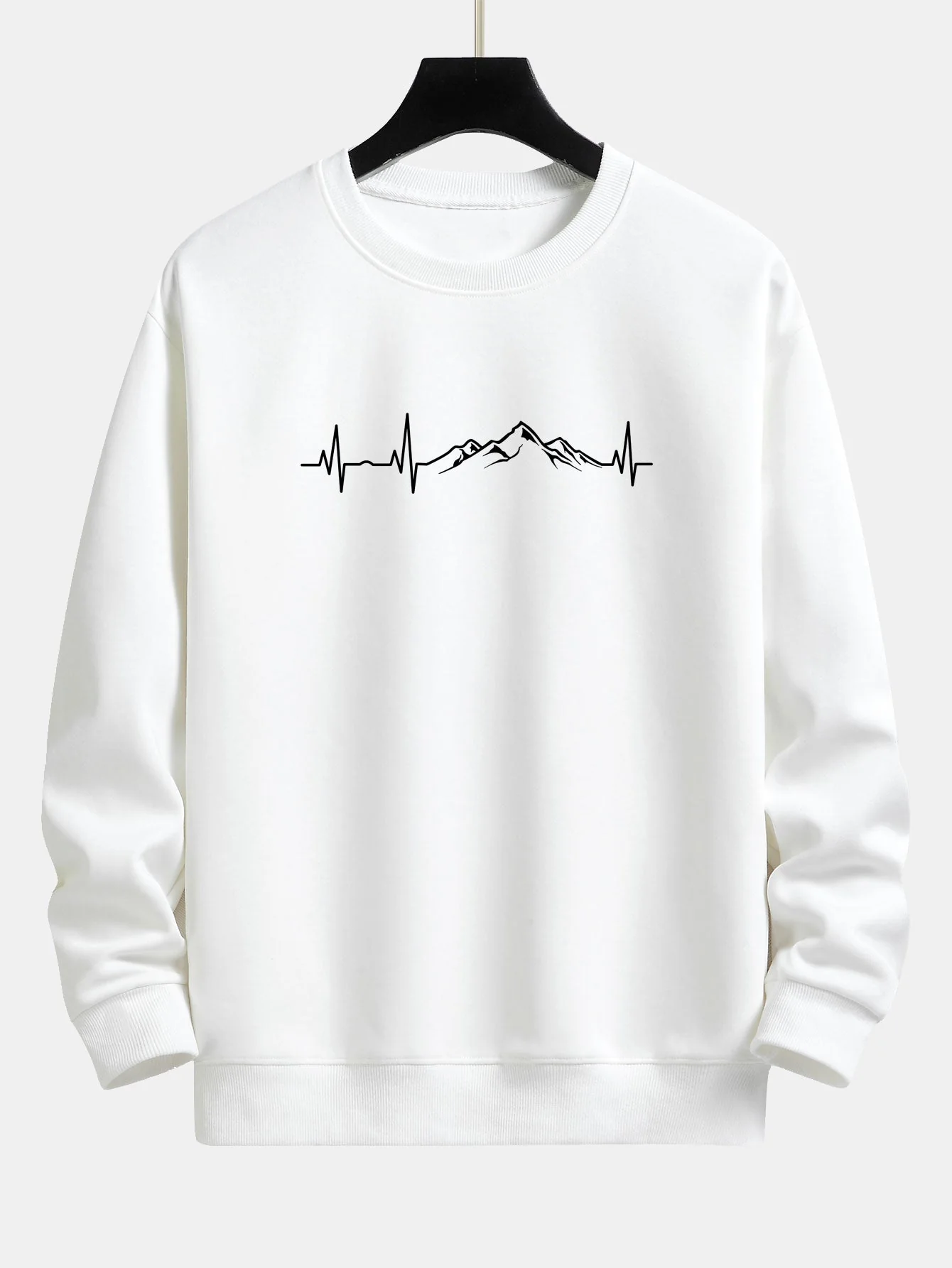Jarek® | Heartbeat Mountain Print Relax Fit Sweatshirt - Image 3