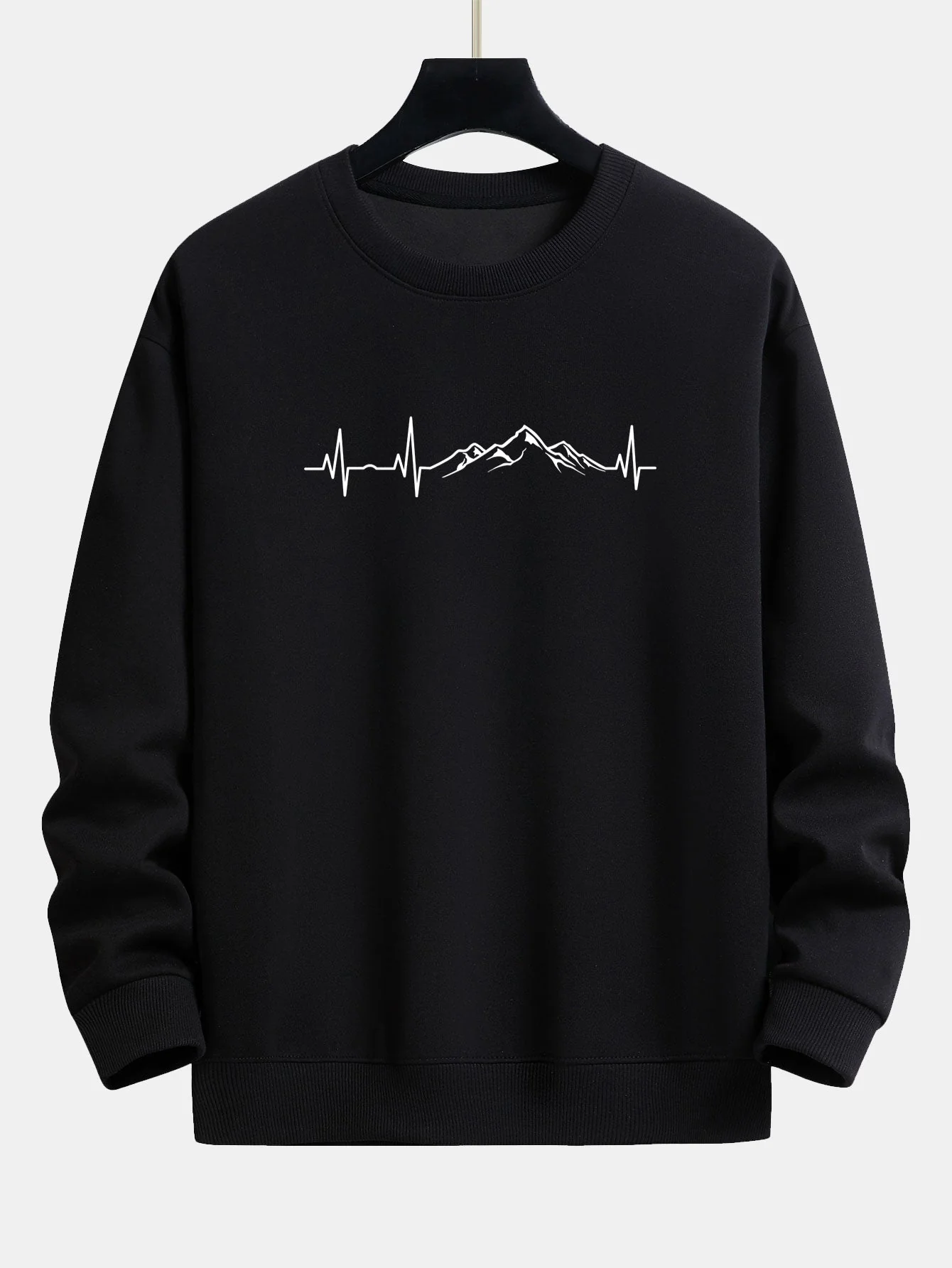 Jarek® | Heartbeat Mountain Print Relax Fit Sweatshirt - Image 4
