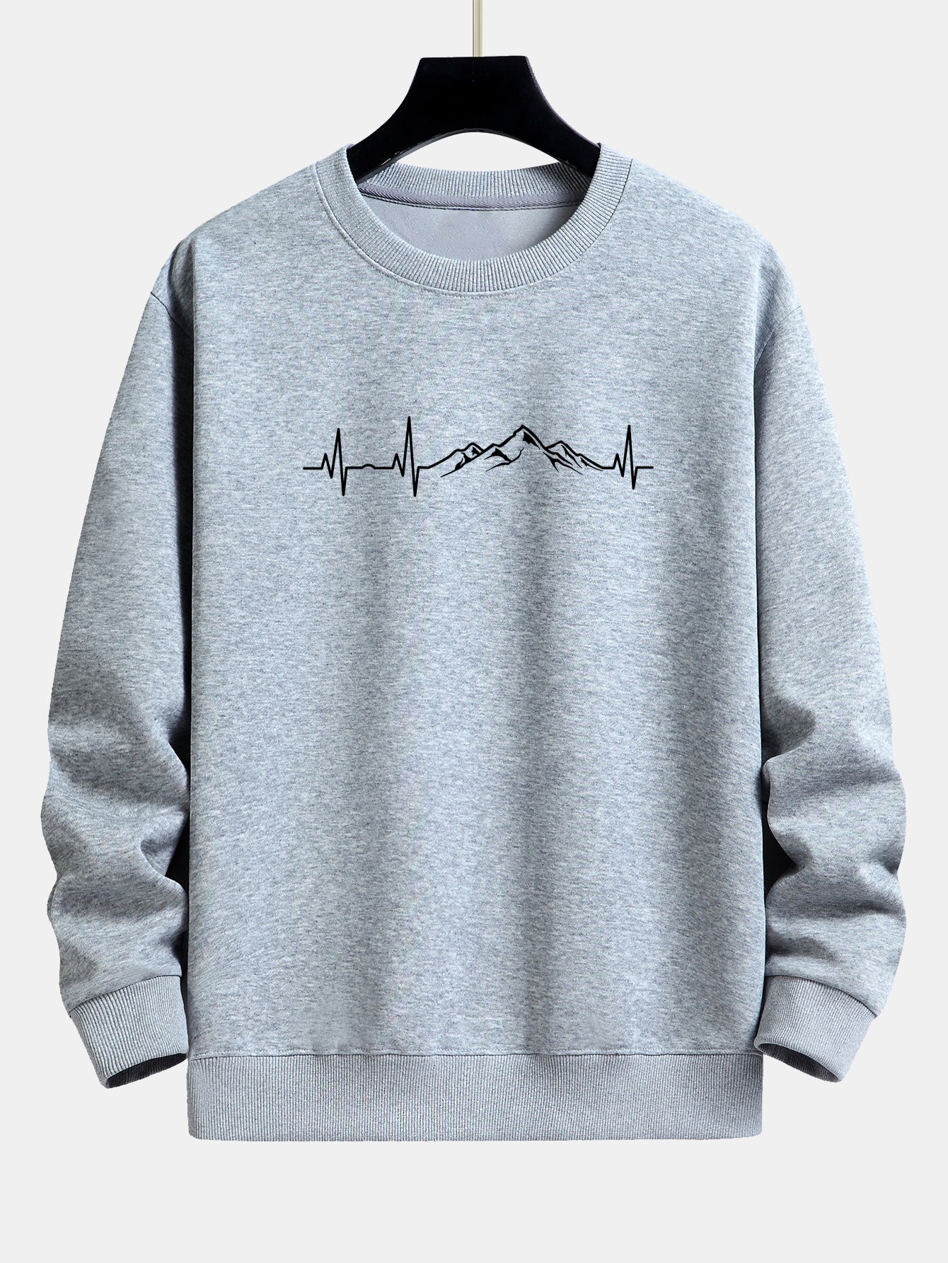 Jarek® | Heartbeat Mountain Print Relax Fit Sweatshirt - Image 6
