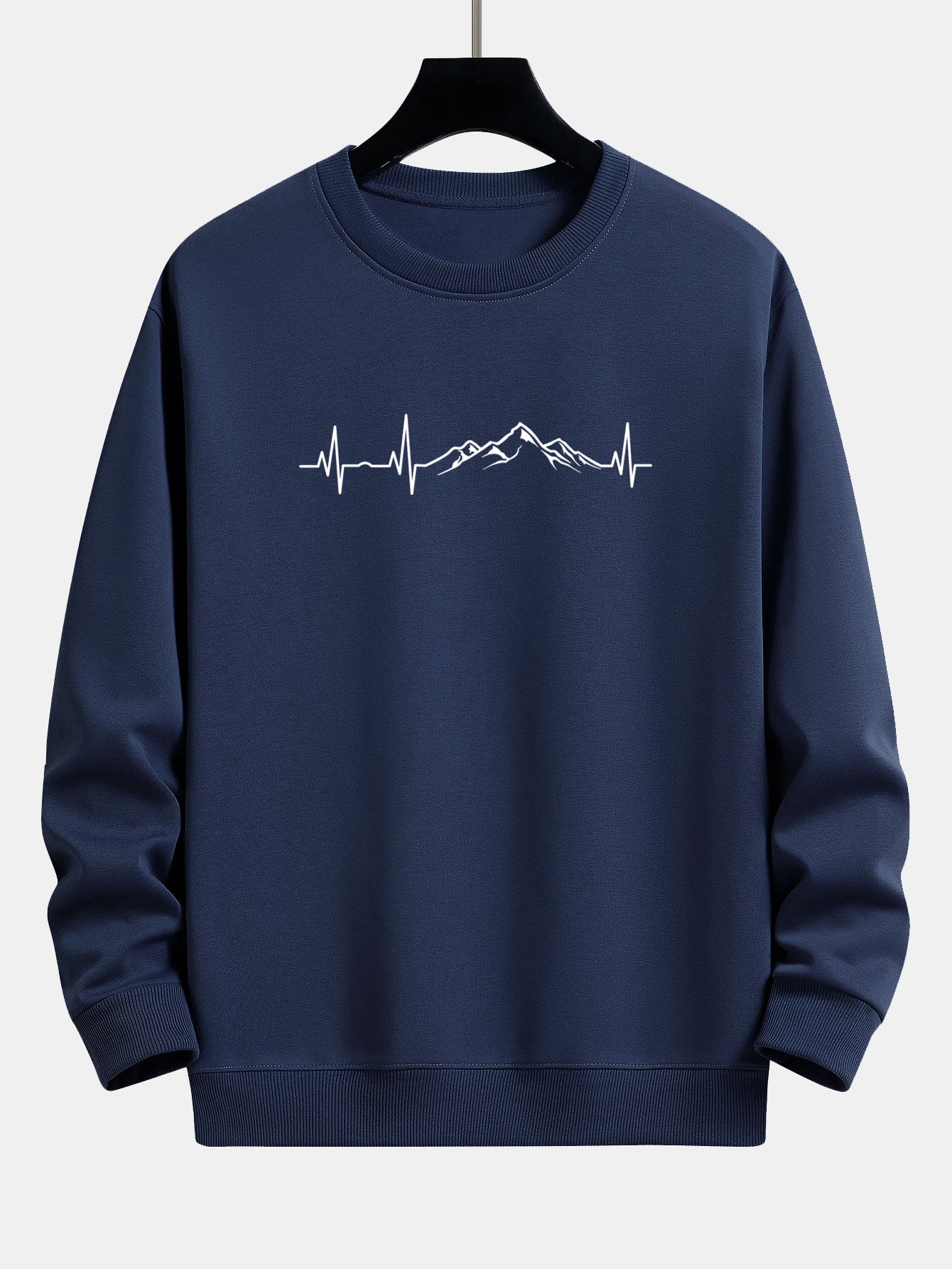 Jarek® | Heartbeat Mountain Print Relax Fit Sweatshirt - Image 7