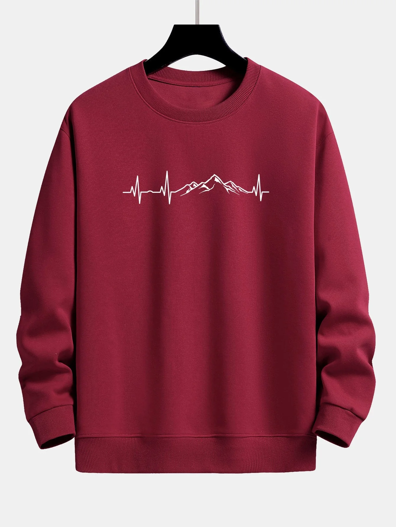 Jarek® | Heartbeat Mountain Print Relax Fit Sweatshirt - Image 8