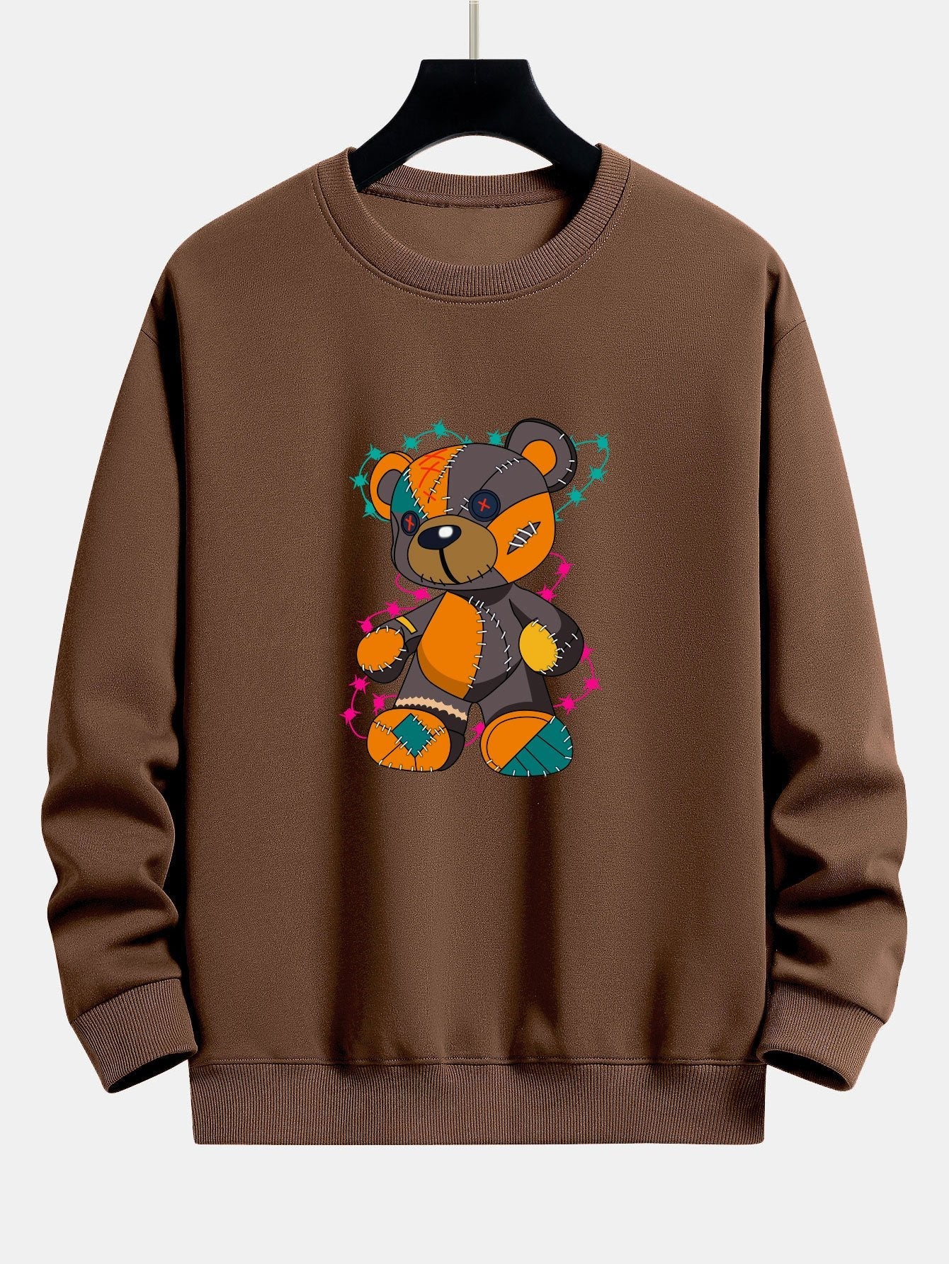 Javier® | Tattered Bear Print Relax Fit Sweatshirt - Image 6