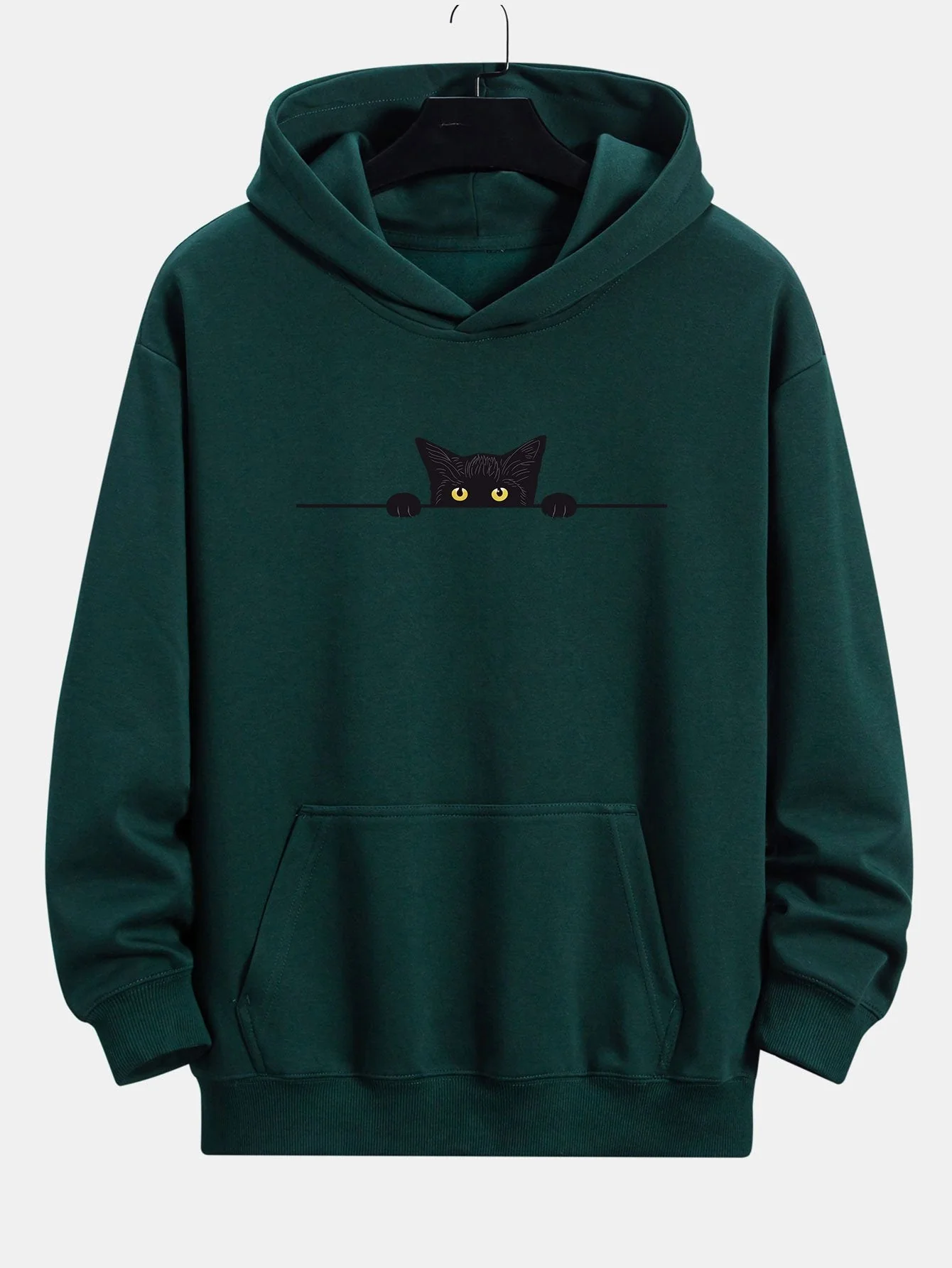 Jax | Black Cat Print Relax Fit Hoodie - Image 4