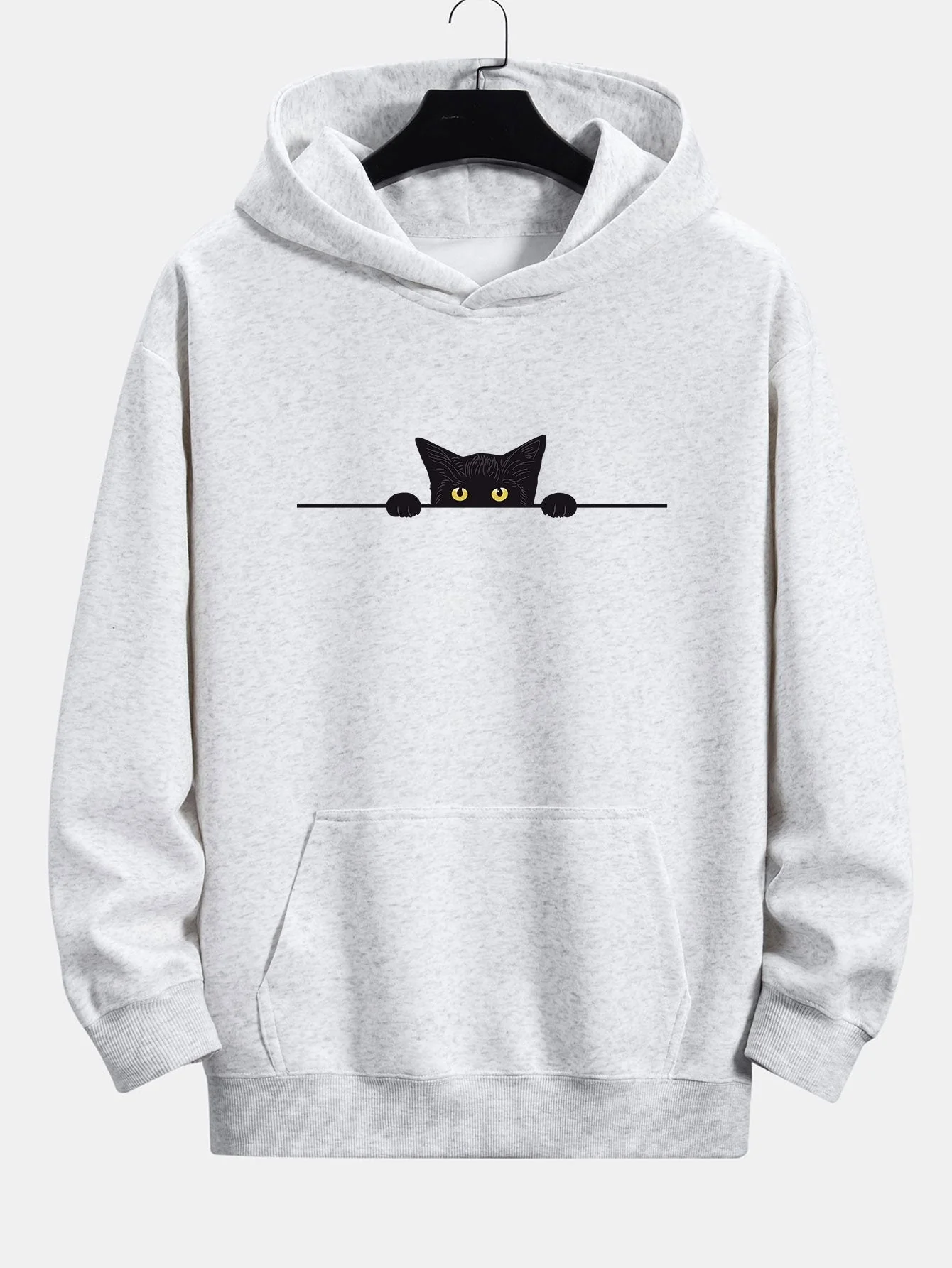Jax | Black Cat Print Relax Fit Hoodie - Image 7