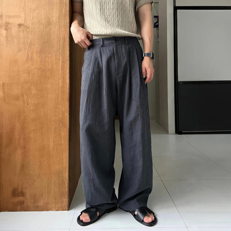 Jeffrey | Wide-leg linen pants - Image 4