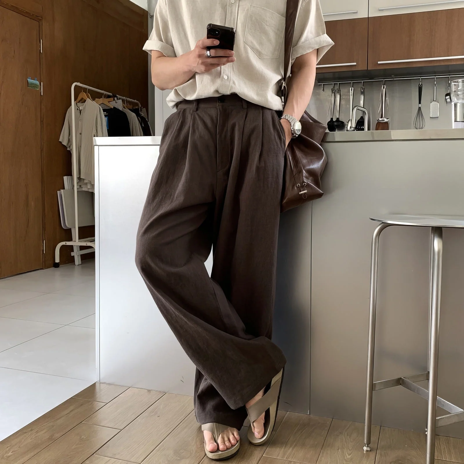 Jeffrey | Wide-leg linen pants - Image 7