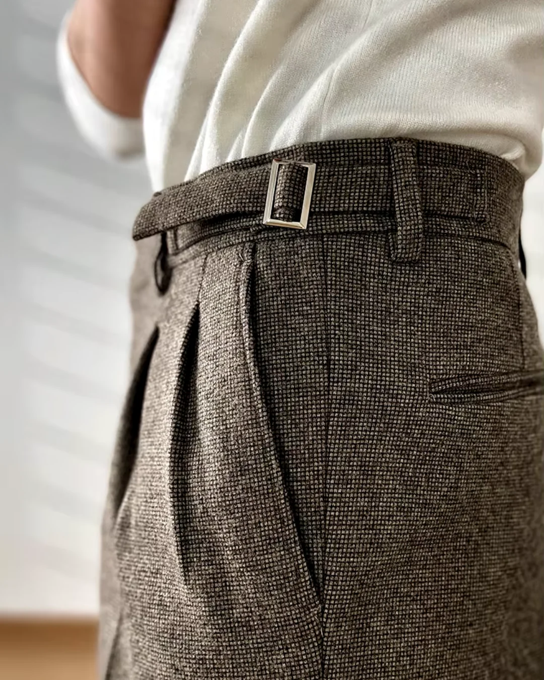 Jeremías® | Textured Pleated Trousers - Image 3