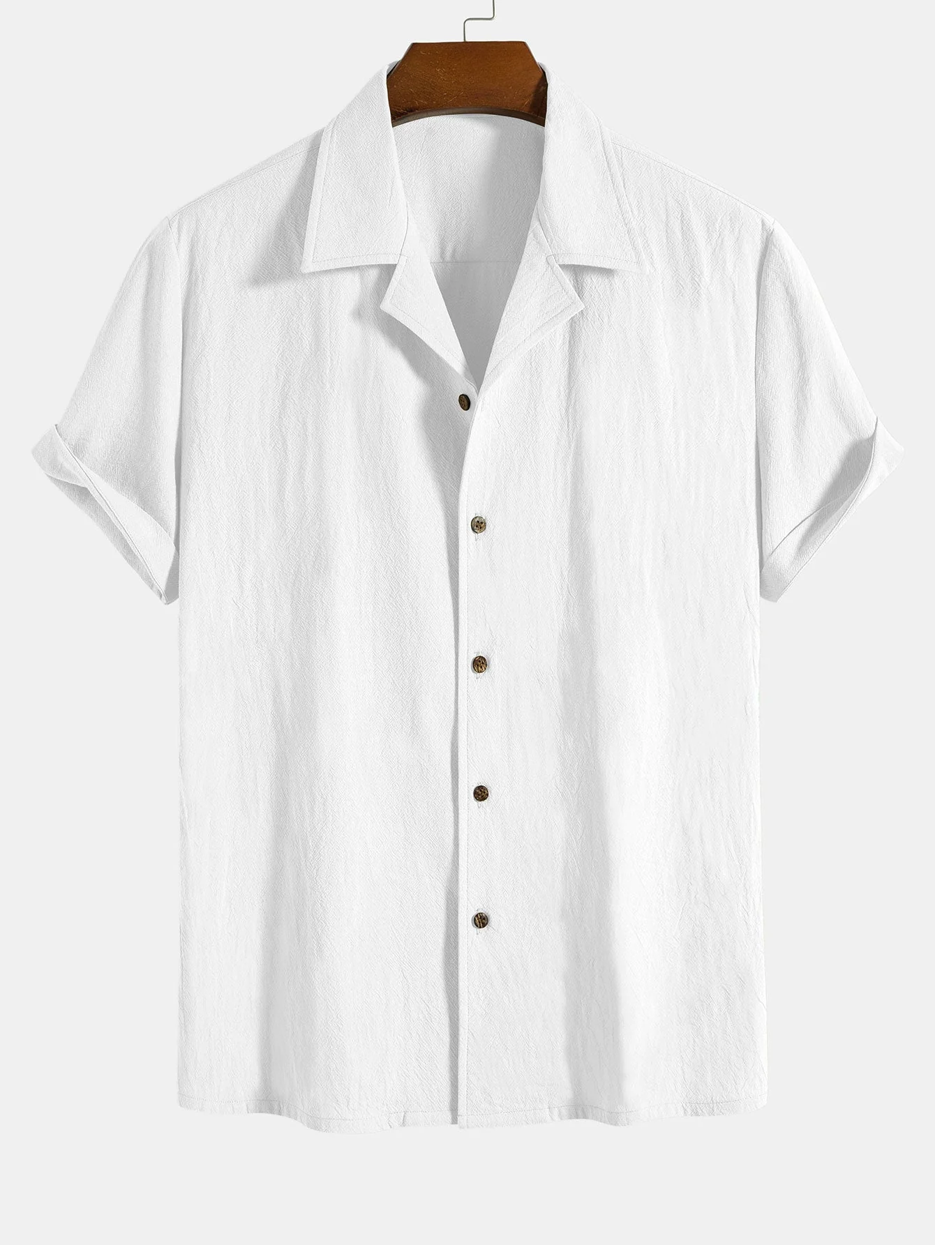 Jerome® | Textured Cotton Revere Shirt & 5" Shorts - Image 10