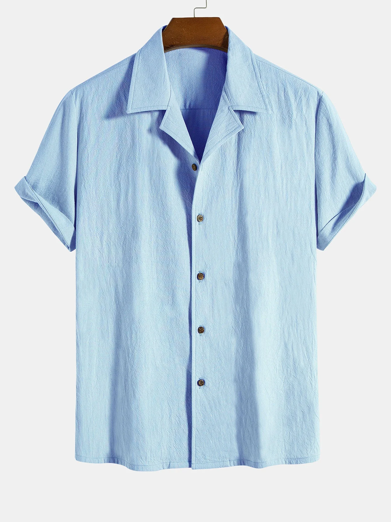 Jerome® | Textured Cotton Revere Shirt & 5" Shorts - Image 11