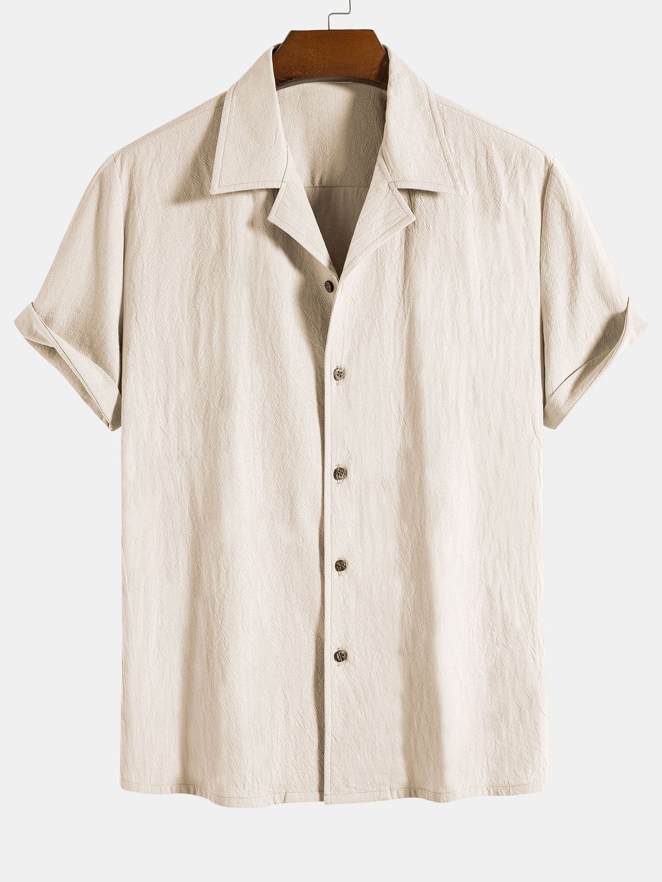 Jerome® | Textured Cotton Revere Shirt & 5" Shorts - Image 9