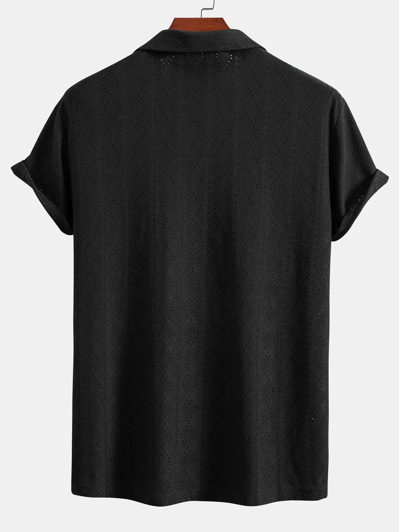 Jerónimo® | Muscle Fit Diamond Texture Cuban Shirt & Straight Leg Linen Pants - Image 11