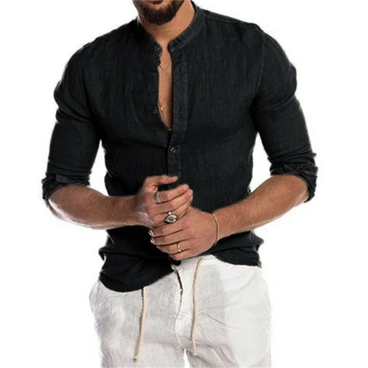 Joao® | Trendy Men'S Shirt With Mandarin Collar
