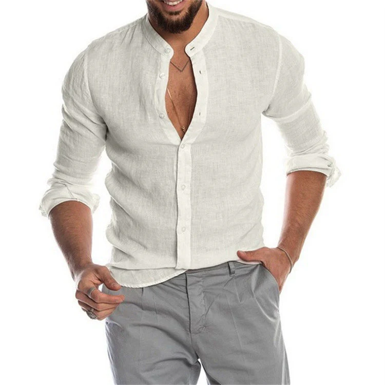 Joao® | Trendy Men'S Shirt With Mandarin Collar - Image 2