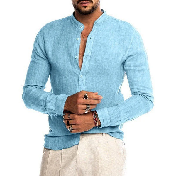 Joao® | Trendy Men'S Shirt With Mandarin Collar - Image 8