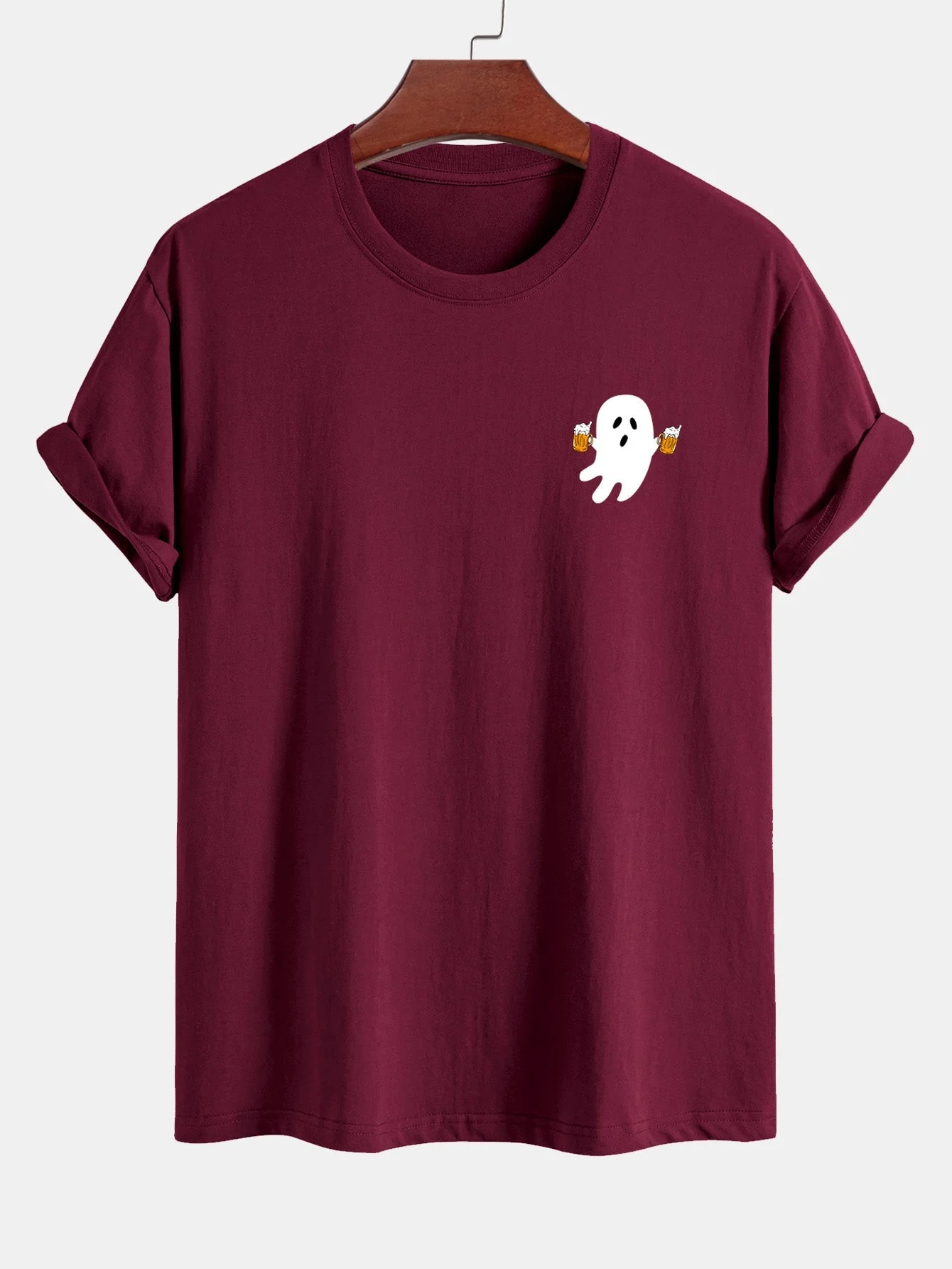 Joaquim® | Regular Fit Beer Ghost Print Cotton T-Shirt - Image 9