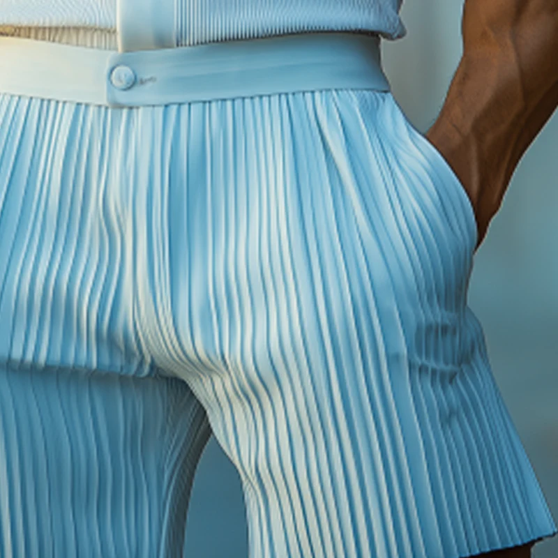 Joaquin | Men'S Spring And Summer Fashion Casual Cool Pleated Fabric Shorts - Image 4