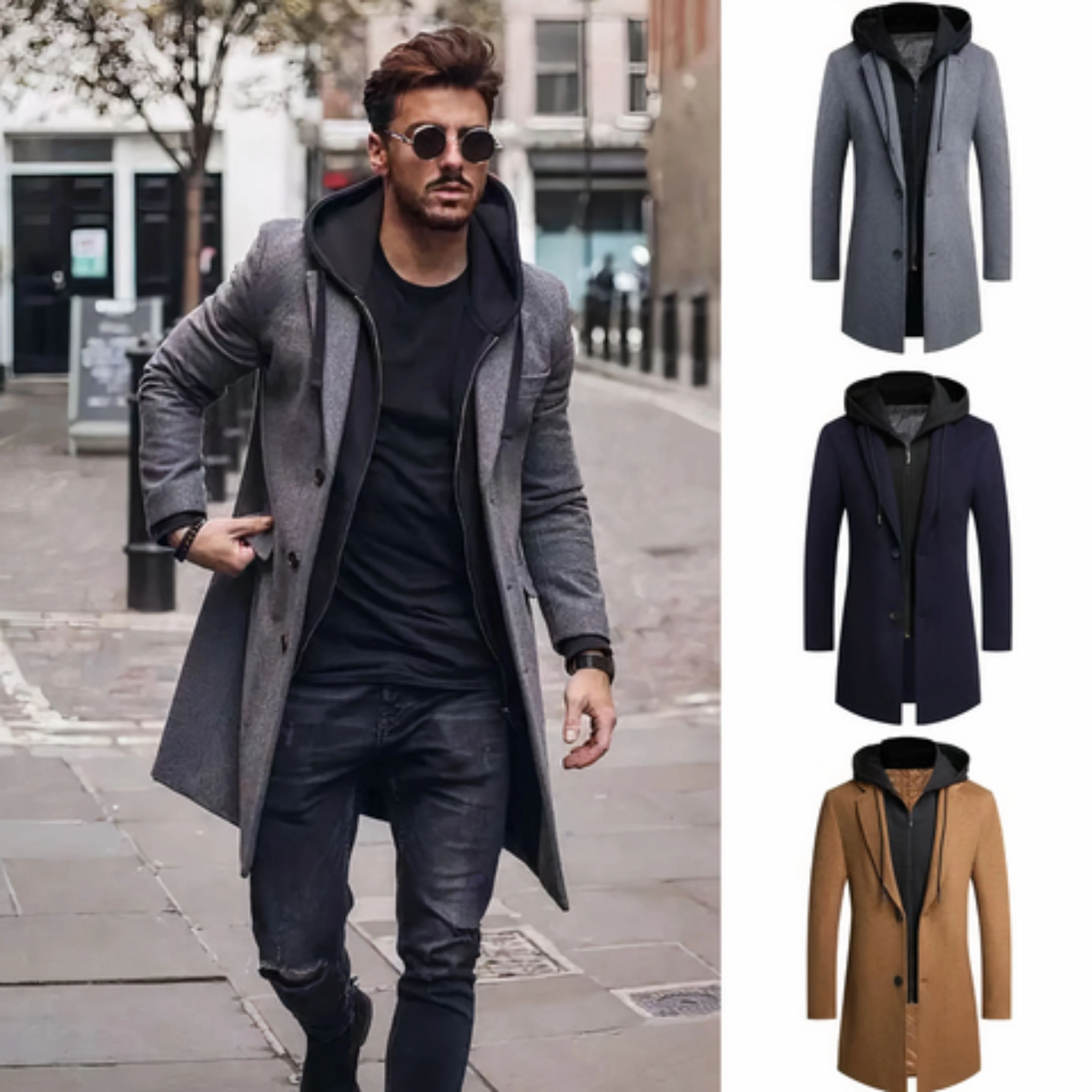 Joe® | Men's coat with hood and button-down - Image 11