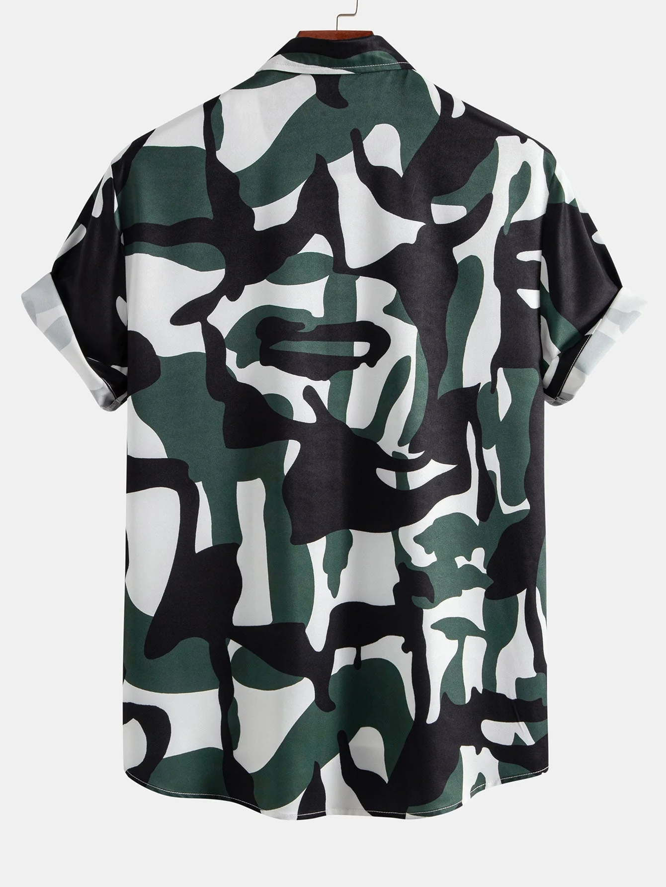 Joel® | Colorblock Print Button Up Shirt & Swim Shorts - Image 3