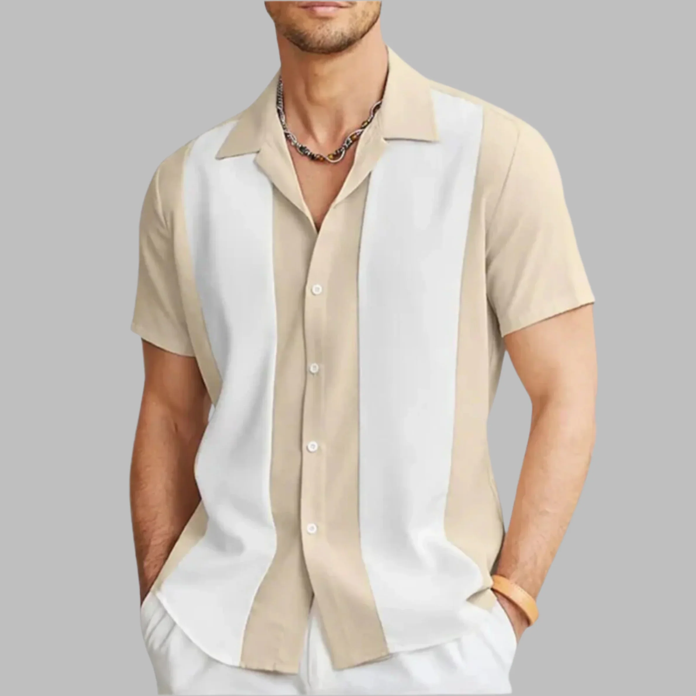 John® | Striped Short Sleeve Shirt For Men
