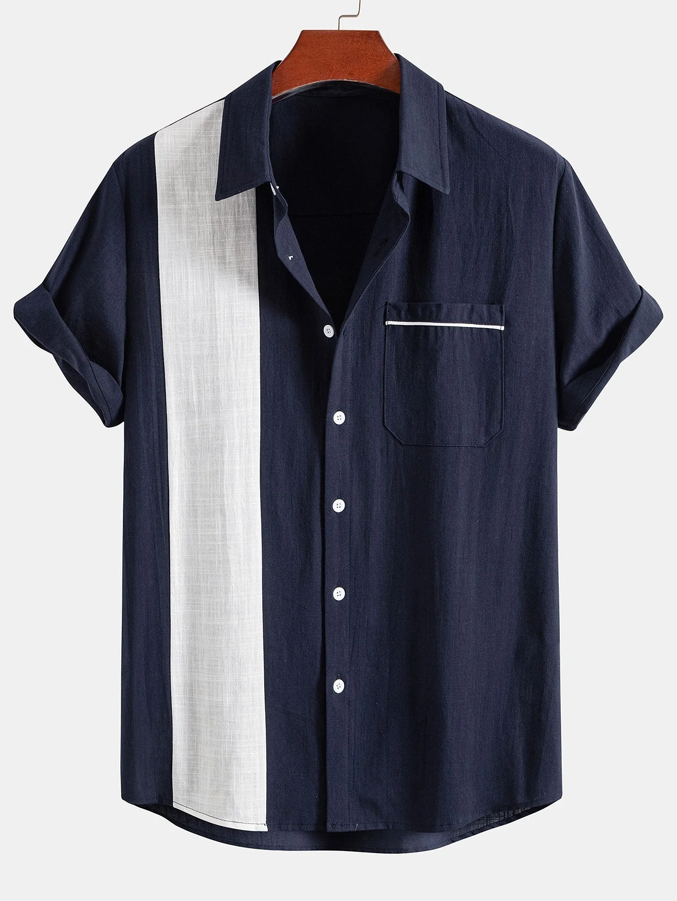 Jonás® | Linen Look Contrast Button Up Shirt & Straight Leg Linen Pants - Image 6