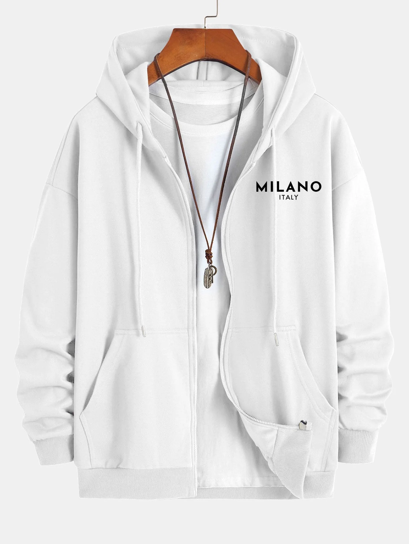 Jonas® | Milano Italy Print Relax Fit Zip Hoodie - Image 2