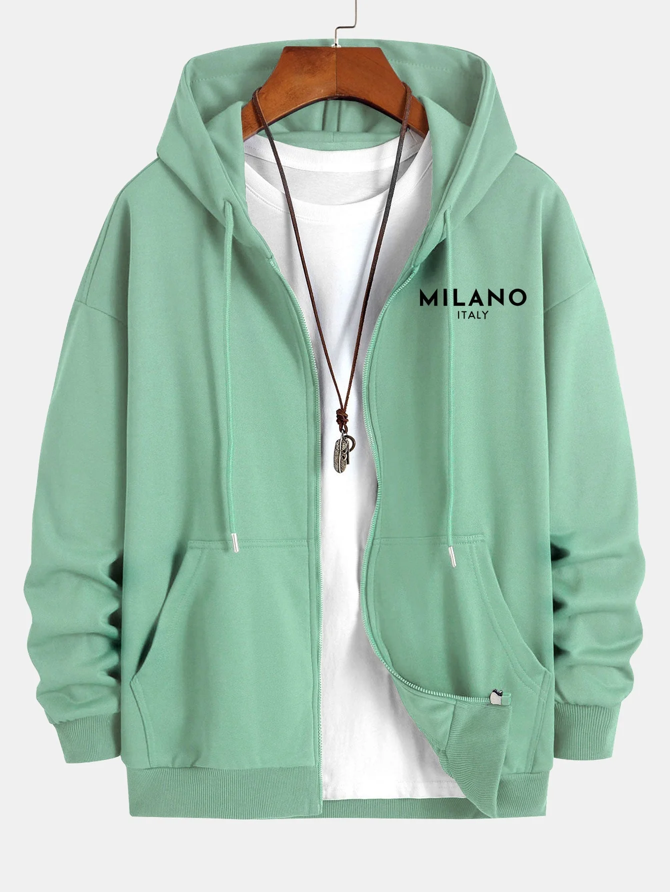 Jonas® | Milano Italy Print Relax Fit Zip Hoodie - Image 3