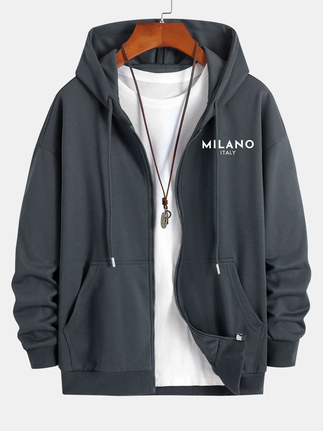 Jonas® | Milano Italy Print Relax Fit Zip Hoodie - Image 6