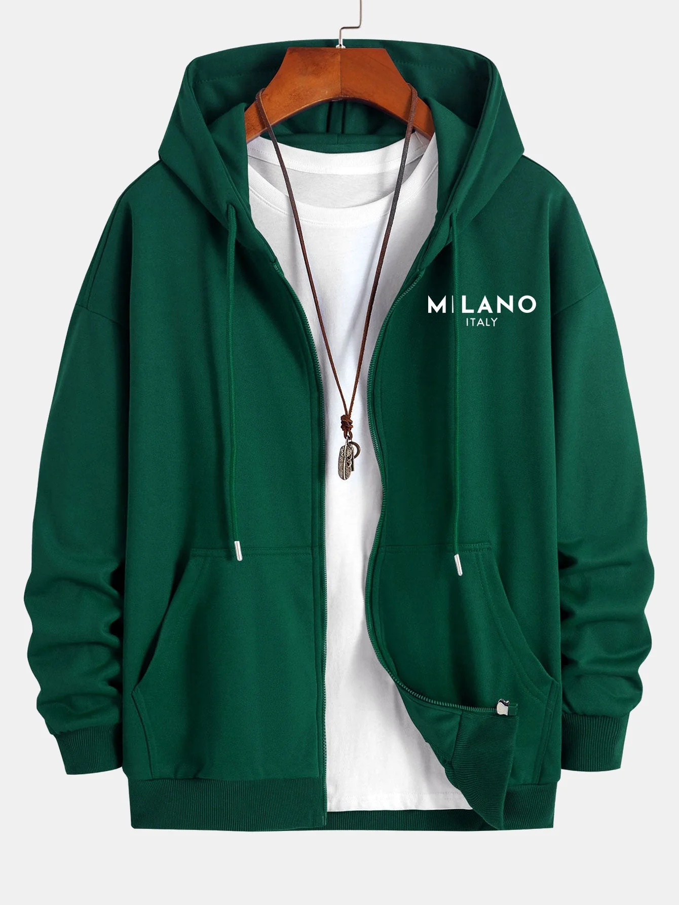 Jonas® | Milano Italy Print Relax Fit Zip Hoodie - Image 7