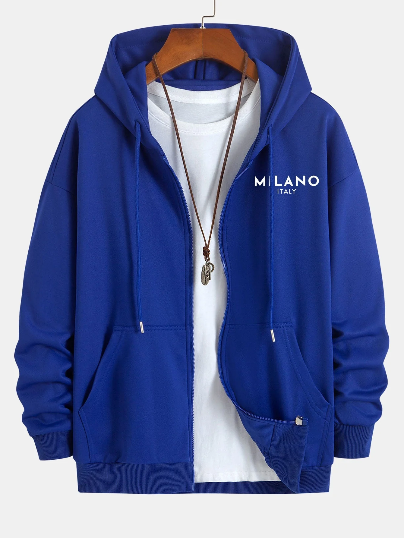 Jonas® | Milano Italy Print Relax Fit Zip Hoodie - Image 8