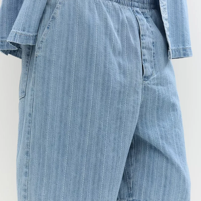 Jordan | Men'S Summer Fashion Denim Jacquard Casual Shorts - Image 5