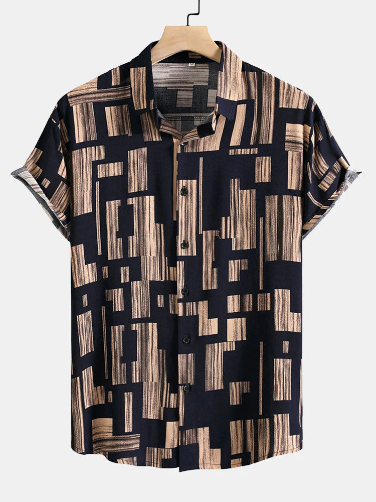 José® | Color Block Print Button Up Shirt - Image 3