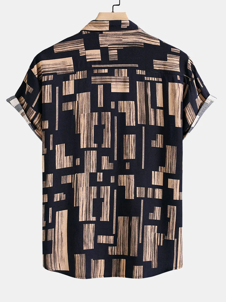 José® | Color Block Print Button Up Shirt - Image 4