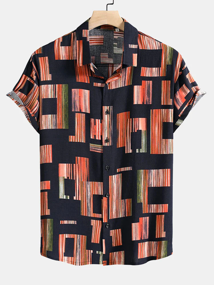 José® | Color Block Print Button Up Shirt - Image 5