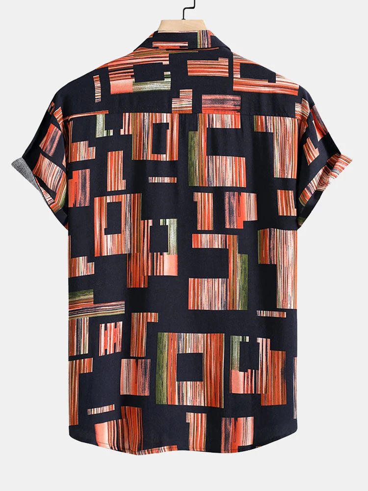 José® | Color Block Print Button Up Shirt - Image 6