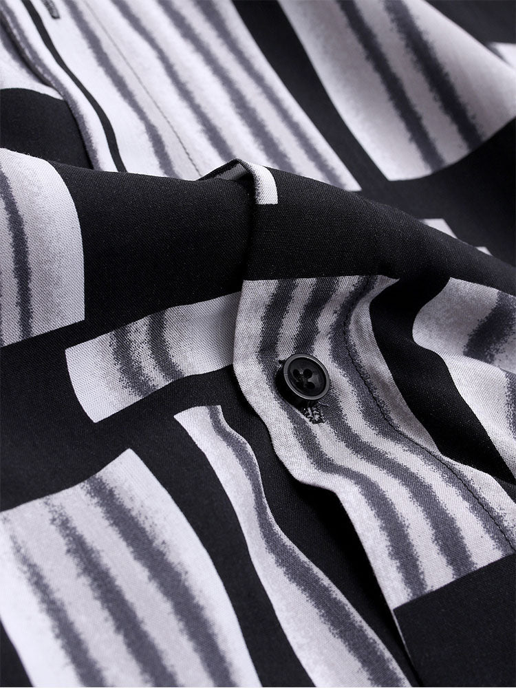 José® | Color Block Print Button Up Shirt - Image 7