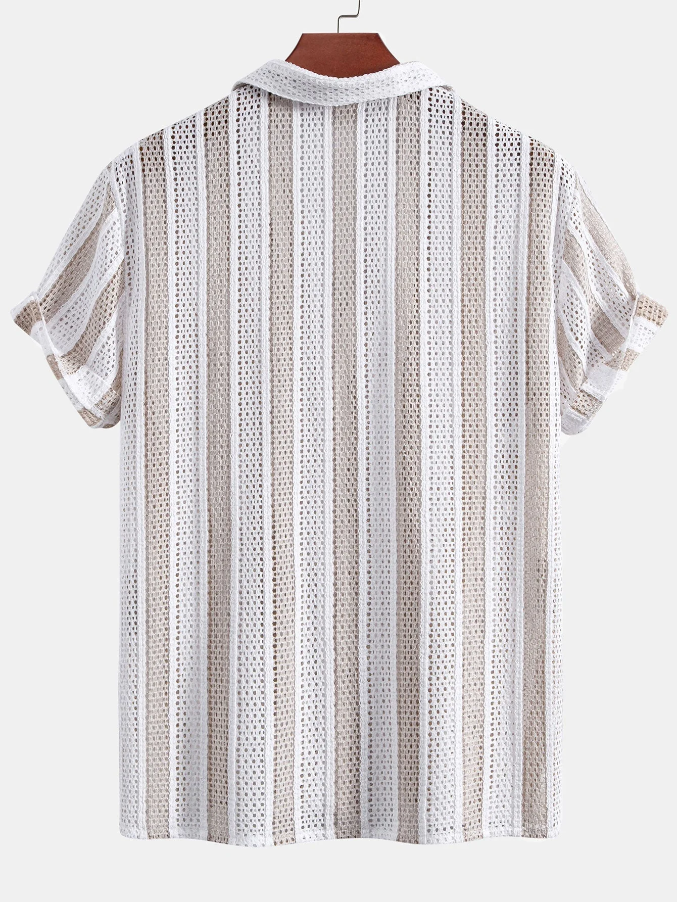 José® | Striped Mesh Cuban Shirt & Straight Leg Linen Pants - Image 3