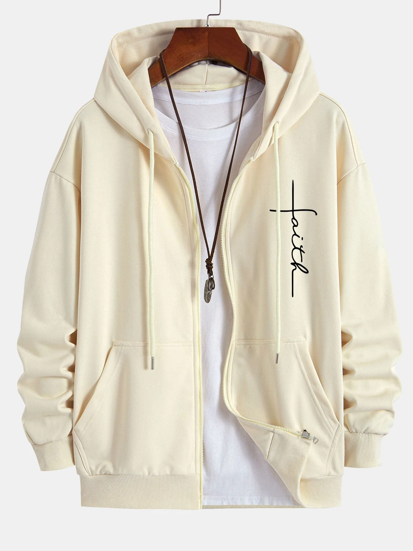 Julián® | Faith Print Relax Fit Zip Hoodie - Image 11
