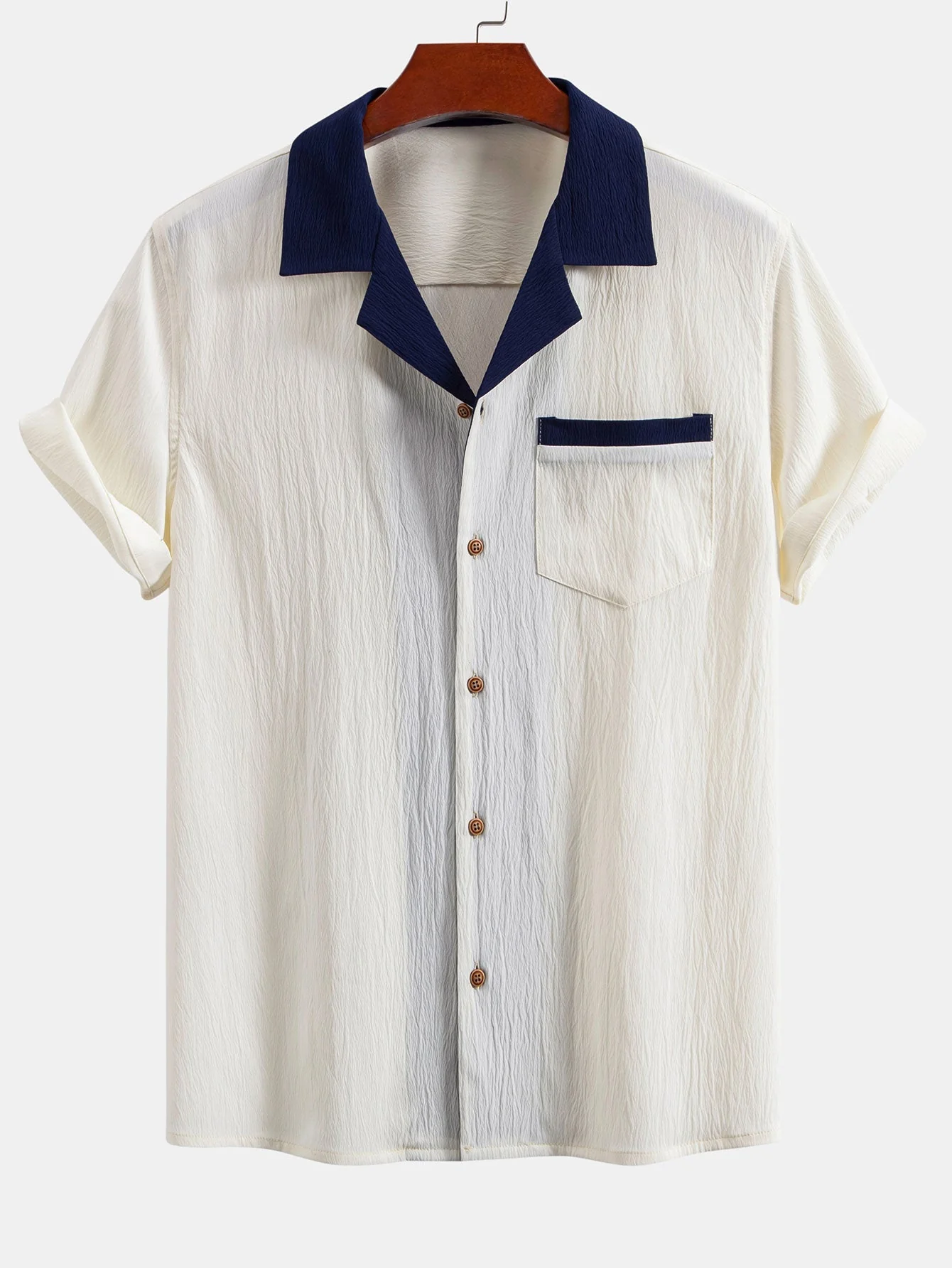 Julián® | Textured Contrast Cuban Shirt