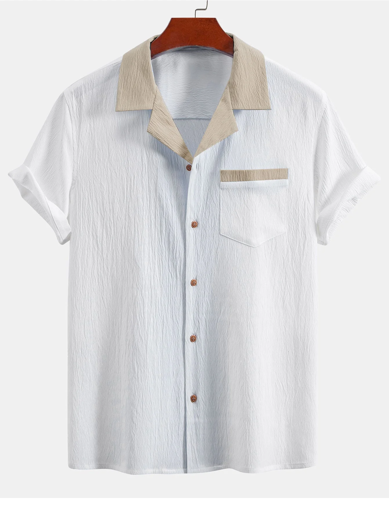 Julián® | Textured Contrast Cuban Shirt - Image 3