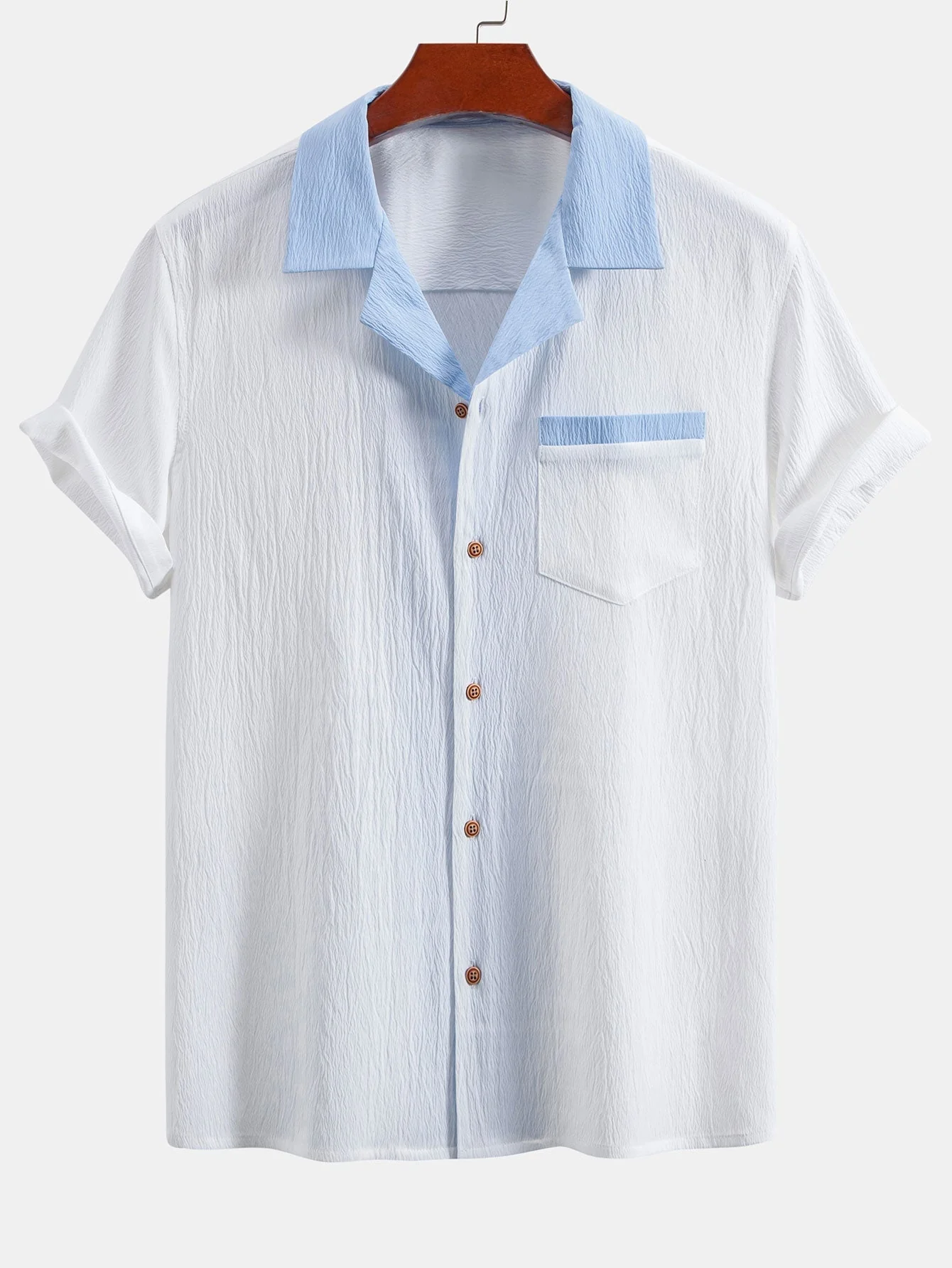 Julián® | Textured Contrast Cuban Shirt - Image 5